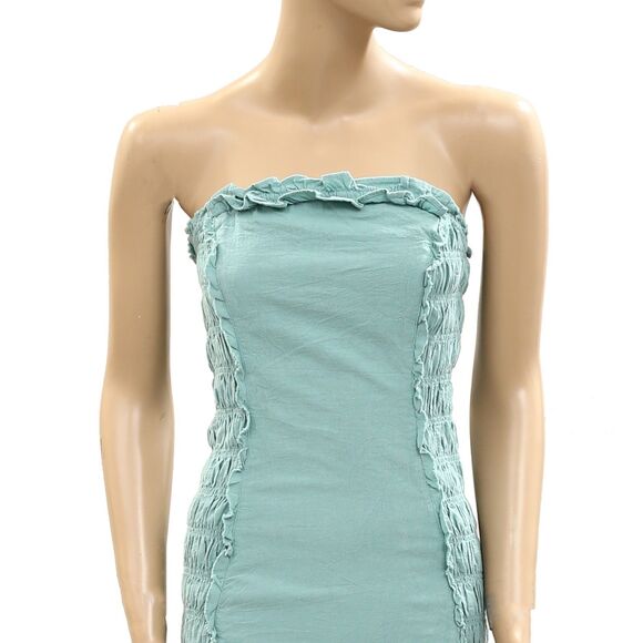 Free People Free-Est My Muse Mini Tube Dress Bodycon Smocked Cotton S NWT 285842 - Picture 4 of 8